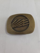 VINTAGE ABSTRACT DESIGN BELT BUCKLE Brass