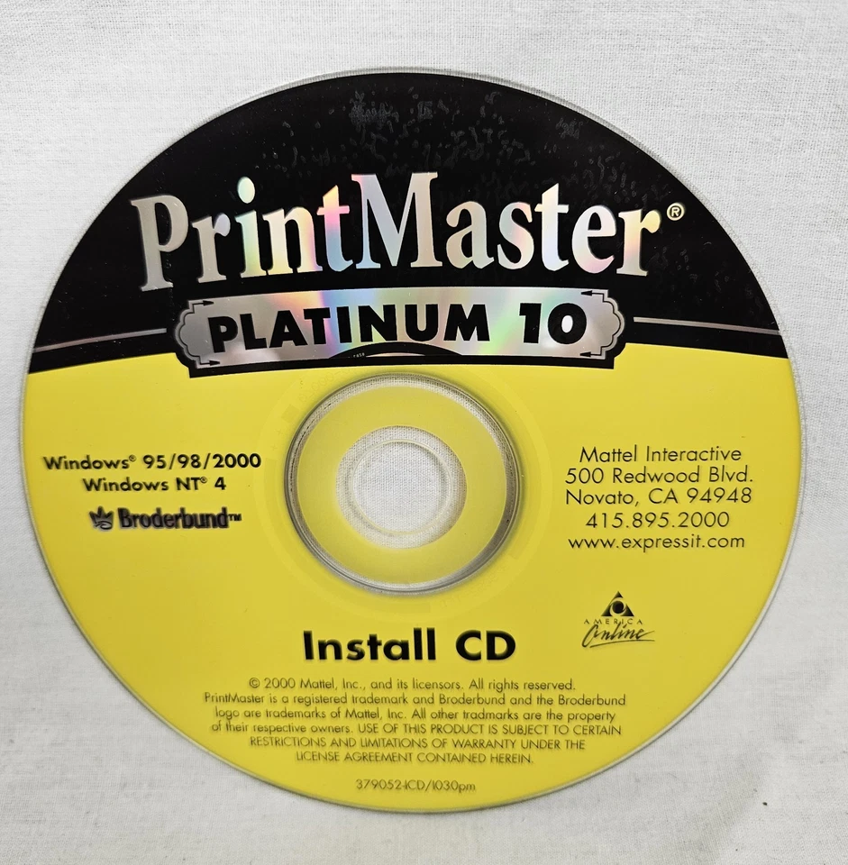 BRODERBUND Publishing Software (9) CDs: PRINTMASTER PLATINUM 10 - Win95/98/2000 - Image 3 of 4