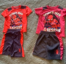 3T Marvel Spider-Man 2 Pairs Short Sleeve/Shorts Set Toddler Boys