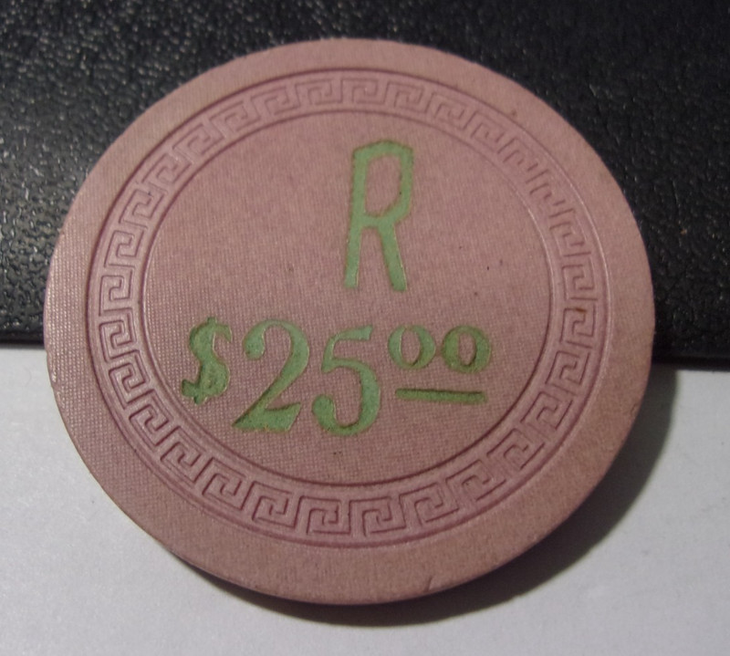 RIVERSIDE ILLEGAL CASINO $25 casino gaming poker chip - Casper, Wyoming