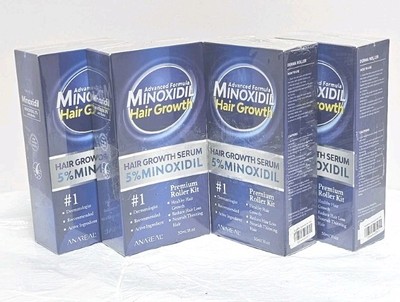 Lot Of 4 Anareal - 5% Minoxidil Hair & Beard Growth Kit EXP 09/04/2027 New