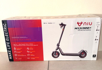 NIU KQi 300X Electric Kick Scooter w/ 50 mi Max Range & 24 mph Max Speed -Gray