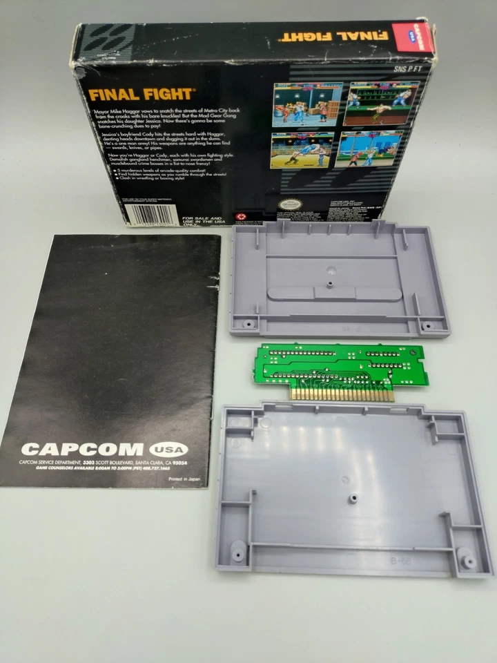 Final Fight CIB SNES Super Nintendo  Complete in Box Variant Box Clean Tested  - Image 2 of 2
