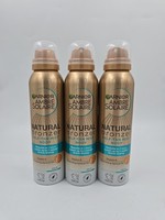 3 X Garnier Ambre Solaire Natural Bronzer Self Tan Mist 150ml - DARK (450ml)