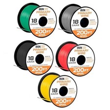 1000 ft 18 Gauge Primary Automotive Wire - 5 Roll 18 AWG-5 Pack-200 Ft