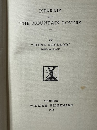 FIONA MACLEOD: 4 Bände. 1. Auflage usw. William Sharp. Mountain Lovers - Bild 5 von 6
