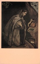 El Greco Painting Religious Easter Cross Jesus Crucifix Museum Vtg Postcard H54