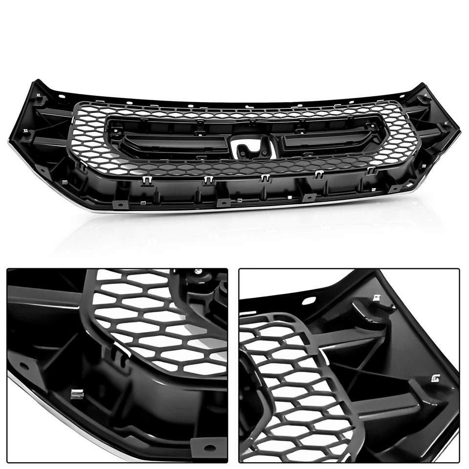 Front Grille Grill For 2009-2011 Honda Ridgeline 71100-SJC-ZZ00 71100-SJCX-A2 Foto 4 de 4