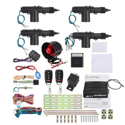 Remote Car Alarm Keyless Entry Security + 4 Tür Power Lock Aktuator Motor Kit
