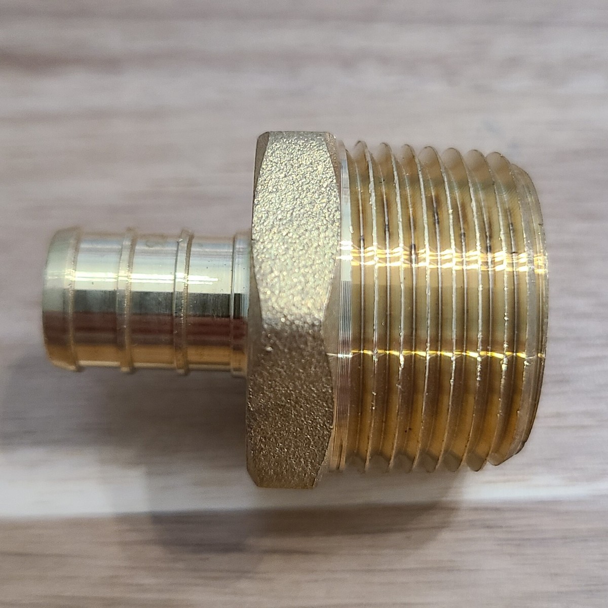 10 Pack 1" PEX To 3/4" Male NPT Brass Crimp Adapters - Plumbing Fitting Connectors