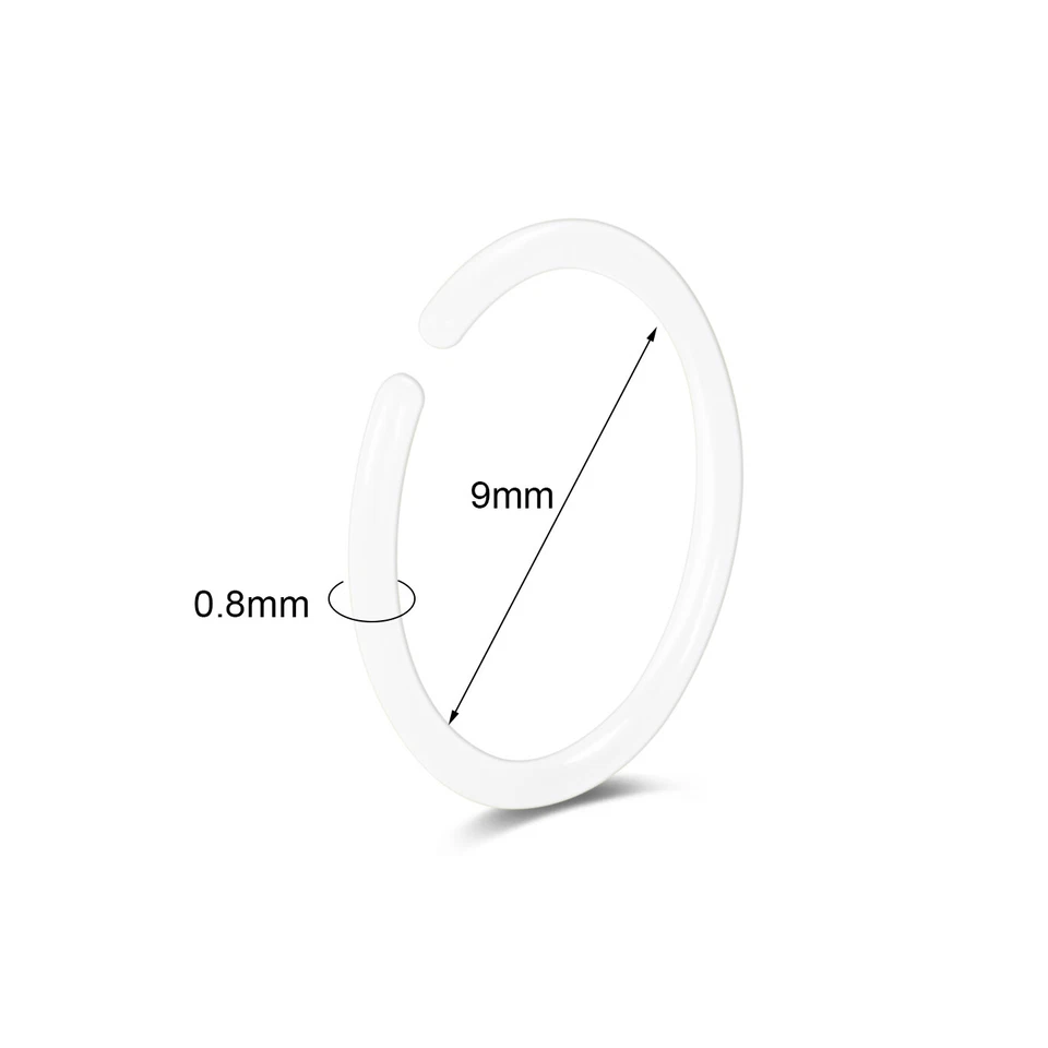 40Pcs/комплект цветной смолы кромки нос кольца обруч кликер хряща серьги ювелирные изделия - Изображение 2 из 4