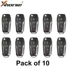 10 Pack Xhorse Xefo01en Super Remote Key Ford Style Flip 4 Buttons W Super Chip 10 Pack Xhorse Xefo01en Super Remote Key Ford Style Flip 4 Buttons W Super Chip