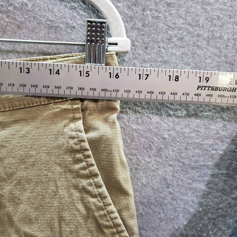 Pantalones Cortos Nat Nast Hombre 30 Beige Carga Frente Plano 9" Bolsillos Entrepierna Elastizados Foto 4 de 4