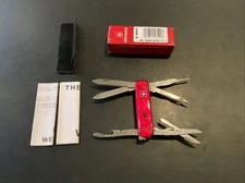 Wenger Swiss Army Knife Ruby Red Translucent Microlite Pocket Tool Chest New