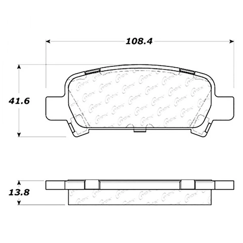 Juego de 2 pastillas de freno de cerámica delanteras + traseras centradas para Subaru Baja 2003 2004 2005 2006 Foto 3 de 4
