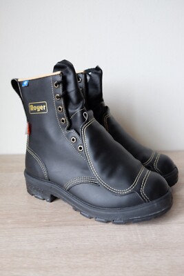 Royer 2039XP090 Safety Heat Work Boot 7.5 3E Metatarsal Guard Black Xpan 2039XP