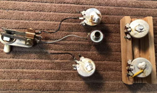 1964 set of Gibson 250k  SG pots vintage Original Wiring Harness