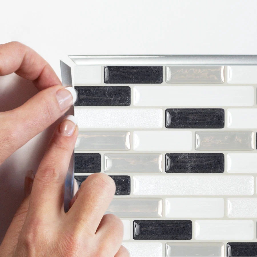 Smart Tiles SmartEdge  Brillo Peel and Stick Finishing Edge Backsplash Border  - Image 3 of 4