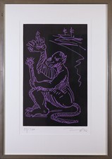 Jörg Immendorff Maleraffe handsigniert und nummeriert