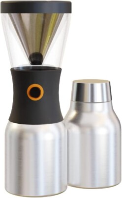 Asobu Isolierte Tragbare Cold Brew Kaffeemaschine Edelstahl NEU