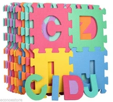 26 SQ Ft Learning Alphabet Letter Puzzle Foam Safety Play Mat ABC Floor Mats
