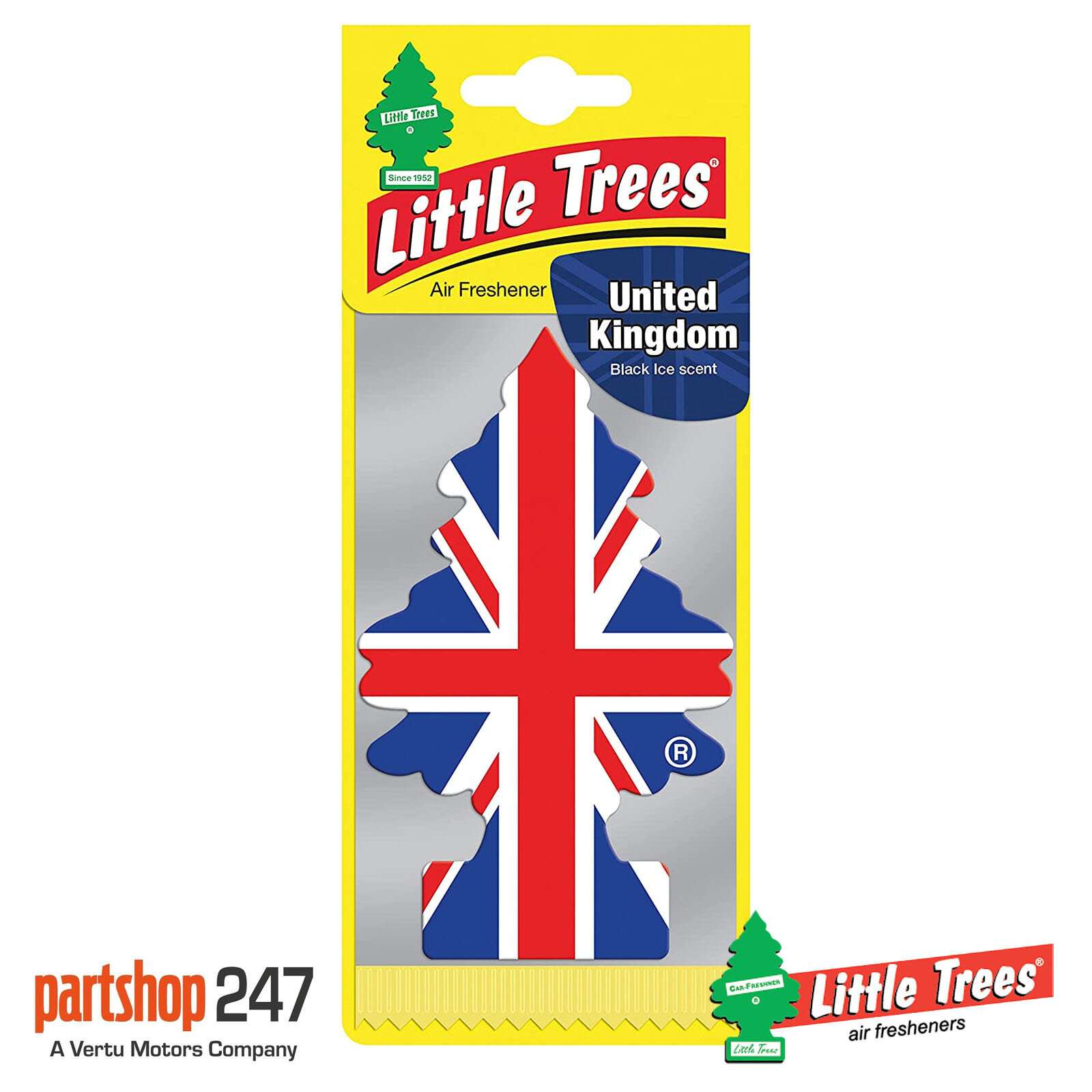 12 x Black Ice Union Jack Little Trees Magic Tree Car Home Air Freshener Freshne - Image 2