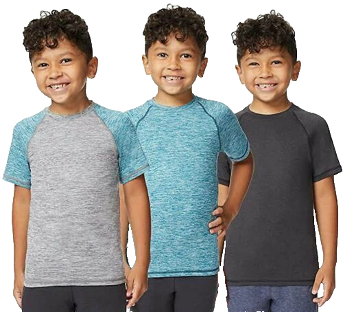 Boys Short Sleeve T Shirts Age 5 to 6 3 Pack 32 Degrees Cool grey Free P&P - Picture 1 of 4