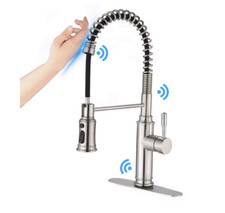 CASAINC Brushed Nickel Single Handle High-arc Filtered Kitchen Faucet