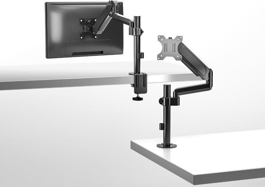 Supporto TV Minimalista Equip 650132 | Alluminio Nero per Scrivania