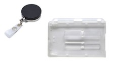 10 X Portacarte Per 2 Carte Inclusa Corda Metallica Per Skipass E Portadocumenti