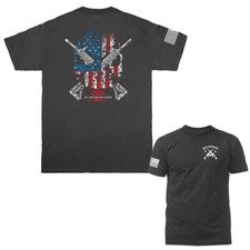 Veteran of US Army Military Patriotic US Flag Graphic T-shirt