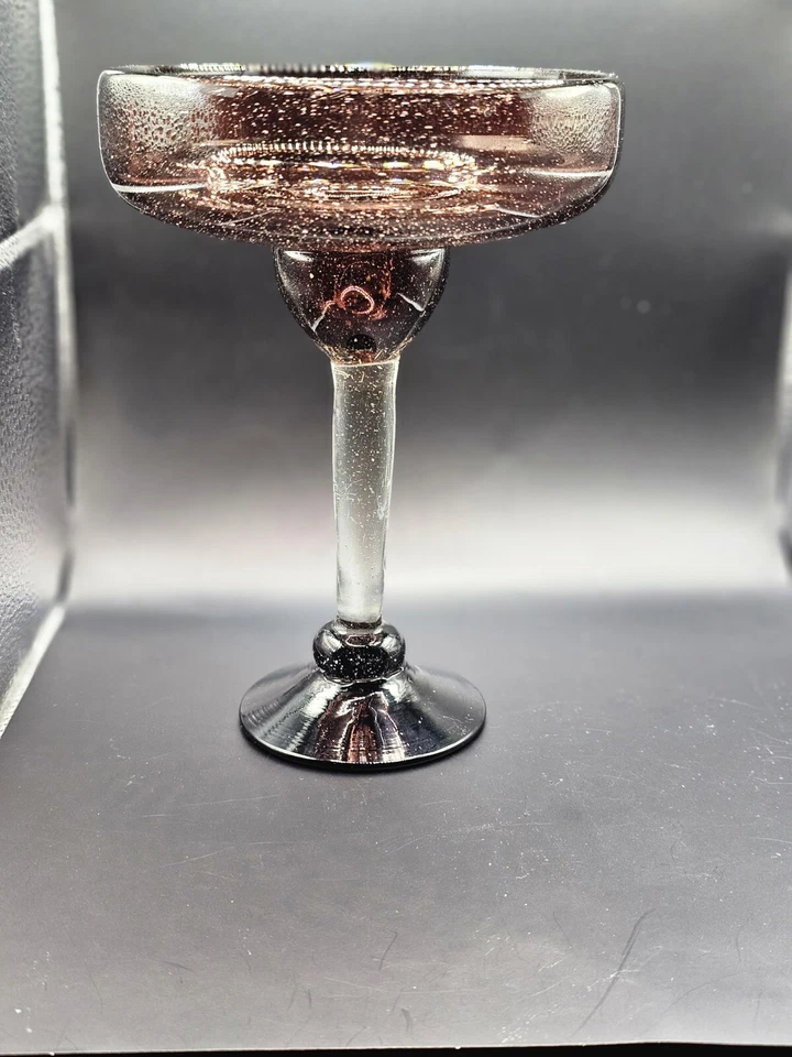 Cupés Margarita vintage de vidrio burbuja de humo - Juego de 3 | Barw moderno de mediados de siglo Foto 3 de 4