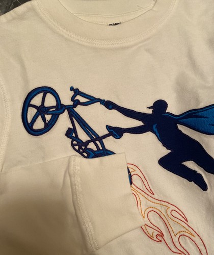 NWT Boys 5 Gymboree “SUPER DUDES” Cotton White Bike TOP & Blue PANTS 2pc Set $50 - Picture 8 of 8