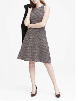 slim fit dress slacks Theory Tillora Sleeveless Fit & Flare Mini Dress Black/Red Cotton-Blen –  Celebrity Owned