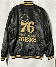 Vintage Starter Black Label Philadelphia 76ers Jacket New With Tags size XL
