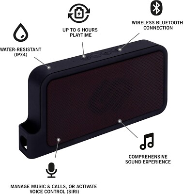 Urbanista Melbourne Wireless Bluetooth Lautsprecher Dark Clown Schwarz IPX4 Zertifiziert