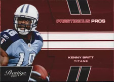 2011 Panini Prestige Prestigious Pros Red SP #34 Kenny Britt Tennessee Titans