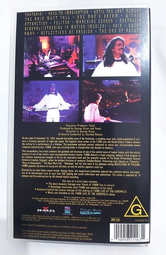 YANNI LIVE AT THE ACROPOLIS with the ROYAL PHILHARMONIC CONCERT ORCHESTRA VHS - Picture 2 of 3