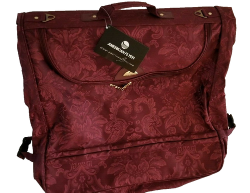 American Flyer Garment Bag 48" Travel Luggage Burgundy