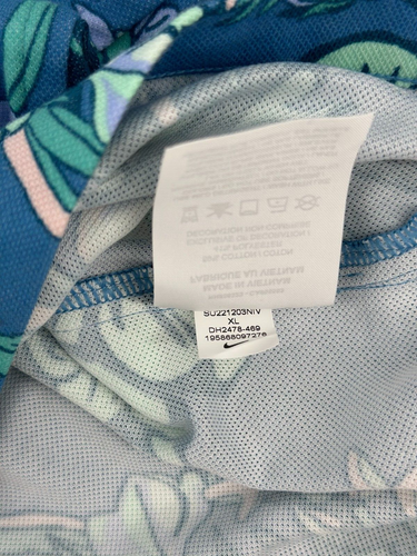 The Nike Polo Golf Women Floral Print Shirt Logo Crop Loose Dri-FIT Size XL New - Picture 11 of 13