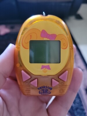 Vintage Tamagotchi Talking Nano Baby 1997 Orange For Parts Not