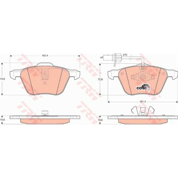 TRW BremsbeläGe GDB1460 BremsklöTze FüR Ford Galaxy WGR-image