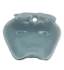 1 Vintage Hoenig of California Turquoise Pottery Apple Dish Bowl