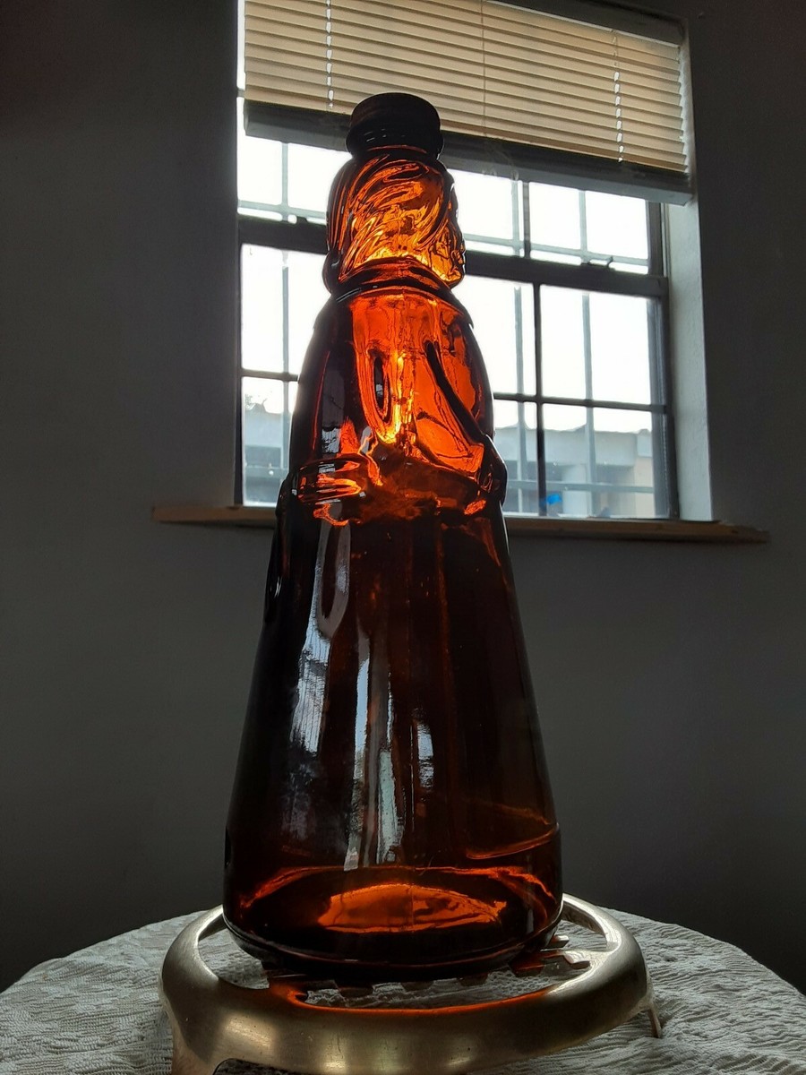 Vintage 1987 Mrs. Butterworth's Brown Amber Glass Syrup Bottle 11