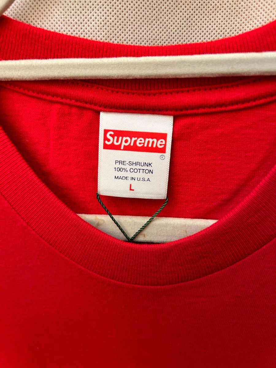 Supreme Swarovski Box Logo Tee Men's Red SS19 size Large | eBay Supreme Swarovski Box Logo Tee Men's Red SS19 size Large | eBay