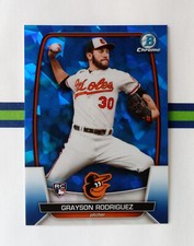 2023 Bowman Chrome Grayson Rodriguez Sapphire Cracked Ice Rookie RC #22 Orioles