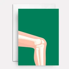 Knee surgery get well card | knee operation card | Knee-deep