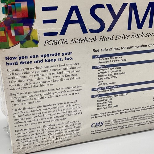 EASYMOVE: PCMCIA Notebook Hard Drive Enclosure & Data Transfer Kit (X1) NS#8126 - Photo 4/7