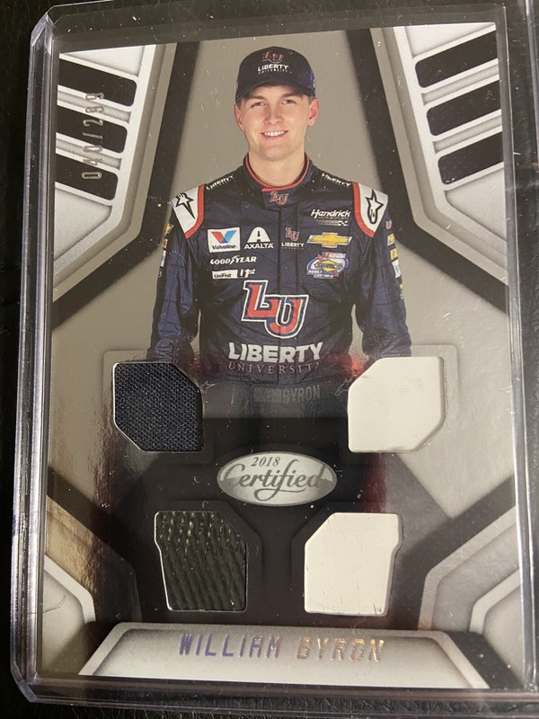 William Byron Certified Quad Race Used Materials Card 40/299