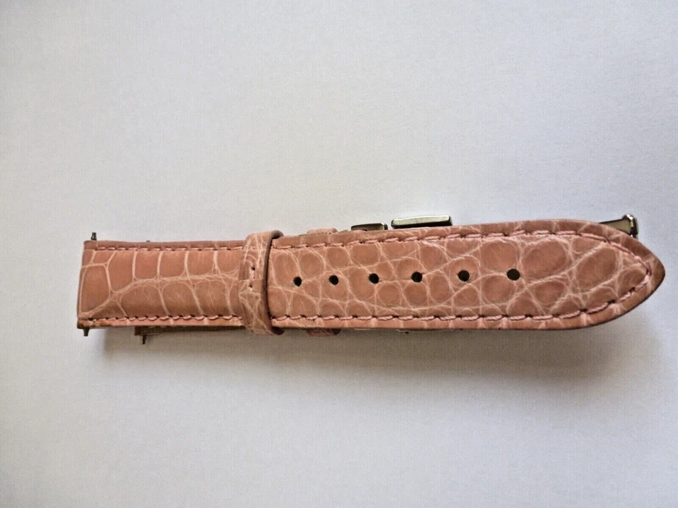 NOVO FECHO DE IMPLANTAÇÃO DUBEY & SCHALDENBRAND + pulseira de couro rosa 19MM 16mm - Imagem 3 de 4